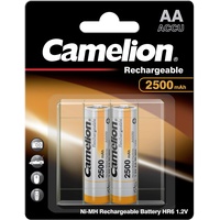 Camelion Rechargeable Mignon AA NiMH 2500mAh, 2er-Pack (NH-AA2500BC2)