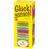 Confiserie Heidel Edel-Vollmilch Schokoladen Täfelchen "Glückwunsch" 16 x 5g (80g)