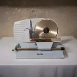 DMS® Metall Brotmaschine Allesschneider blau Brotschneidemaschine AS-400