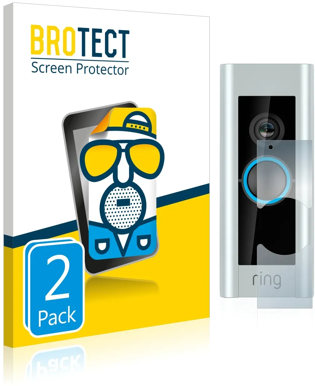 2x BROTECT Matte Displayschutzfolie für Ring Video Doorbell Pro (Version 2) - Entspiegelt, Anti-Fingerprint