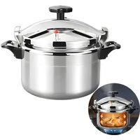 Schnellkochtopf 7L/9L/11L/15L, Schnellkochtopf, Induktion, Profi-Schnellkochtopf, Aluminium, mit sicherem Deckel, Doppelgriff, Multicooker zum Kochen (15 l)