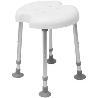 DRIVE Duschhocker Delphi 2 Plus grau mit zwei Hygieneausschnitten
