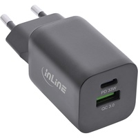 InLine USB Netzteil, USB-A + USB USB-C 33W Power Delivery + Quick Charge schwarz (31508C)