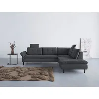 Home affaire Ecksofa Birkholm L-Form, Armlehnverstellung, auch in Easy Clean Bezug - mit Wasser zu reinigen grau