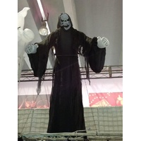 JOKA international Dekofigur Selbstaufblasendes Skelett in Kutte - Halloween Dekoration - 200 cm groß