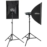 walimex pro Emerger 200 Set Double 2 Studioblitze mit Softboxen