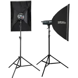 walimex pro Emerger 200 Set Double 2 Studioblitze mit Softboxen