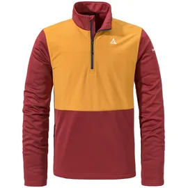Schöffel Herren Jersey Style Salza MNS, schnelltrocknendes Radtrikot mit Rückentasche, wärmendes MTB Jersey, Funktionsshirt mit integriertem Brillentuch, Masala, 50