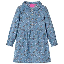 vidaXL Kinderkleid mit Langen Ärmeln Petrolblau 116