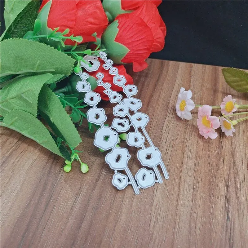 【3 € Rabatt ab 10 €】Little Flowers Metall-Stanzmesser für Kartenherstellung, Embossing, Papier-Stanzmuster, Stencils für die Scrapbook-Maschine