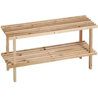 Zeller Schuhregal 80 x 29,5 x 26 cm braun / natur