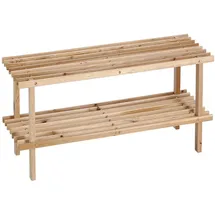 Zeller Schuhregal 80 x 29,5 x 26 cm braun / natur