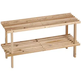 Zeller Schuhregal 80 x 29,5 x 26 cm braun / natur
