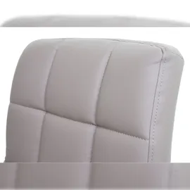 Mendler 2er-Set Esszimmerstuhl Drehstuhl Stuhl Kavala Kunstleder Chrom ~ taupe-grau
