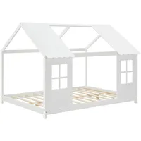 [en.casa] Kinderbett Tostedt 140x200cm Weiß