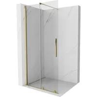 Mexen Velar Duschtrennwand Walk-in rechts 80 x 200 cm Gold transparent 871-080-000-03-5
