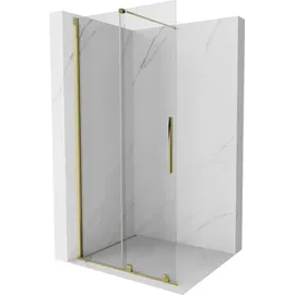Mexen Velar Duschtrennwand Walk-in rechts 80 x 200 cm Gold transparent 871-080-000-03-5