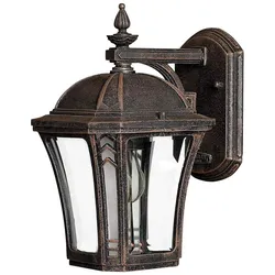 Wabash Outdoor Wandleuchte Mocha Aluminium Mokka braun klein