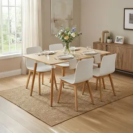 Relaxdays Esszimmertisch 110 x 75 x 70 cm natur