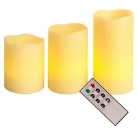 MARELIDA LED Kerzenset Wave 3 St. creme