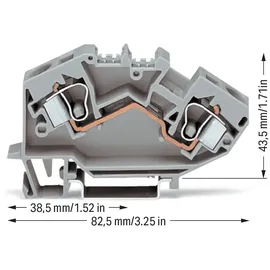 WAGO GmbH& Co. KG Durchgangsklemme 0,2-10mmq grau 784-601