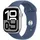 Apple Watch Series 10 GPS + Cellular 46 mm Aluminiumgehäuse silber Sportarmband denim M/L