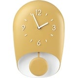 Guzzini - Home, BELL Wanduhr mit Pendel, Pendeluhr - Senfgelb, 22x8xh 33 cm - 168604206