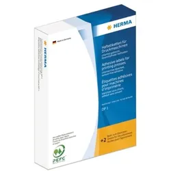 HERMA Haftetiketten für Druckmaschinen DP1, 52 x 82 mm, 1.000 Etiketten, rot, permanent haftend