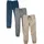 bonprix Regular Fit Schlupfhose aus reiner Baumwolle (3er Pack), blau, Gr.128, Coole Jungen Hosen in 3 Farben, 100% Baumwolle
