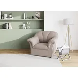 DOMO collection Sessel DOMO COLLECTION "Pegnitz zeitlos, elegante Armlehnen, komfortabel", grau (taupe), B:105cm H:82cm T:82cm, 92% Polyester, 8% Nylon, Sessel, Sessel