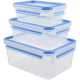 Emsa Frischhaltedose Clip & Close blau 0,55 l 3-teilig