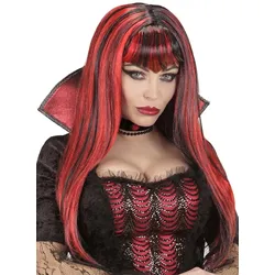 Glänzende Haarpracht Vampirella Perücke - OS