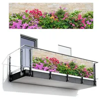 MuchoWow Balkon-Sichtschutz, Pink, Kunststoff, Rechteckig, 300x95 cm, Sonnen- & Sichtschutz, Sichtschutz Garten, Balkon Sichtschutze