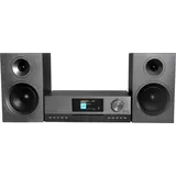 Soundmaster ICD5000SW, Home-Audio-Towersystem, Aluminium, Grau, Vorderseite, 50 W, 2-Wege, DAB+, FM - Silber/Grau