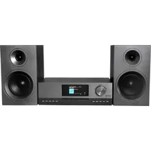 Soundmaster ICD5000SW, Home-Audio-Towersystem, Aluminium, Grau, Vorderseite, 50 W, 2-Wege, DAB+, FM - Silber/Grau