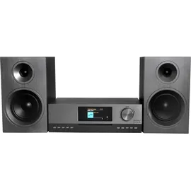 Soundmaster ICD5000SW, Home-Audio-Towersystem, Aluminium, Grau, Vorderseite, 50 W, 2-Wege, DAB+, FM - Silber/Grau