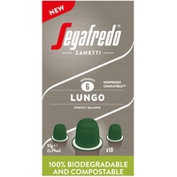 Segafredo Zanetti 80 kompostierbare Nespresso Lungo-Kapseln, reichhaltig und cremig - 8 Packungen mit 10 Kapseln