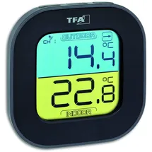 TFA Dostmann FUN Funk-Thermometer Schwarz