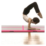 vidaXL Aufblasbare Gymnastikmatte mit Pumpe 400x100x10 cm PVC Rosa