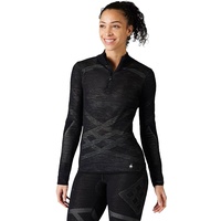 Smartwool Damen Women's Intraknit Thermal Merino Base Layer 1/4 Zip, Black/White, XS