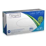 BINGOLD Latex 50PLUS Einweghandschuhe, natur 604220 , 1 Palette = 700 Packungen à 100 Stück, Größe XL