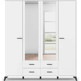 Rauch Drehtürenschrank Lucena 185 x 203 x 54 cm Weiß