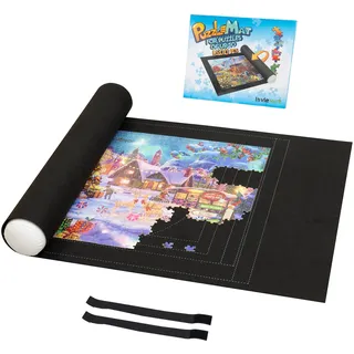 Lavievert Puzzlematte zur Aufbewahrung von Puzzles mit Hilfsleine für bis zu 1.500 Teile, Puzzle-Sparer für Erwachsene und Kinder, umweltfreundliches Material