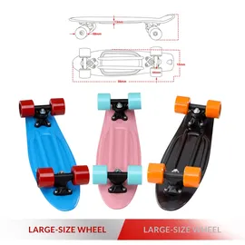 monzana Retro Skateboard Blau/Rot