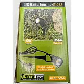ChiliTec Außenleuchte Aluminium 5W 430lm inkl. Erdspieß schwarz