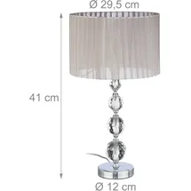 Relaxdays Relaxdays, Tischlampe, Nachttischlampe (E27)