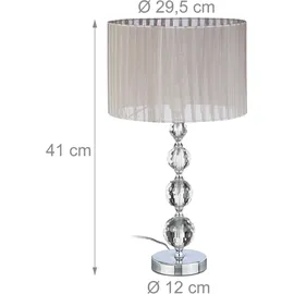Relaxdays Relaxdays, Tischlampe, Nachttischlampe (E27)
