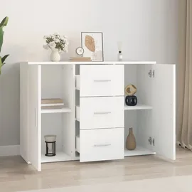 vidaXL Sideboard Weiß 91x29,5x65 cm Holzwerkstoff