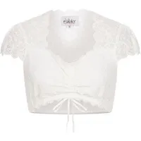 Nübler Dirndlbluse Kurzarm Lisa in Creme Größe 32
