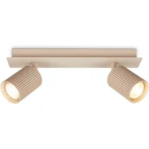 B.K.Licht Briloner Deckenlampe 2-flammig schwenkbar 32x7x9 cm Beige